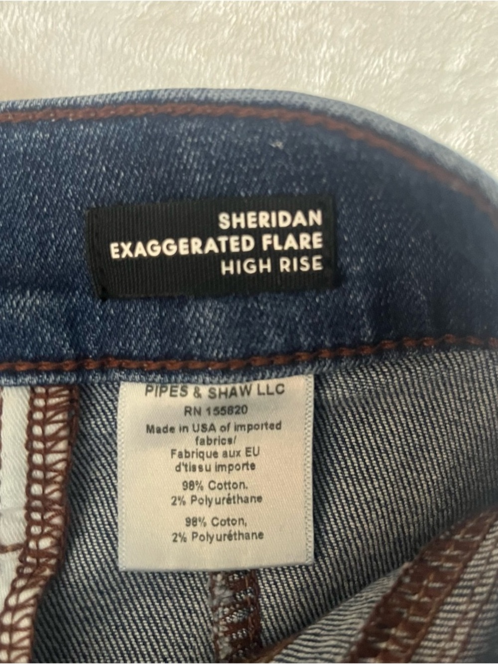 Veronica Beard Women’s Sheridan High Rise Exaggerated‎ Flare Blue Denim Jeans 30 - Picture 9 of 12